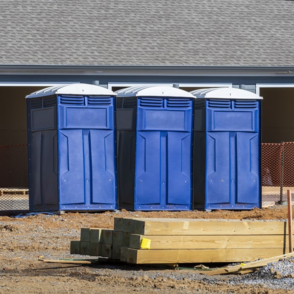 how often are the portable toilets cleaned and serviced during a rental period in Burghill OH